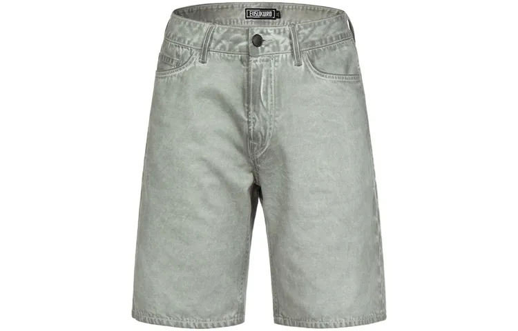 EVISU Denim Shorts Men's Light Gray Moderate