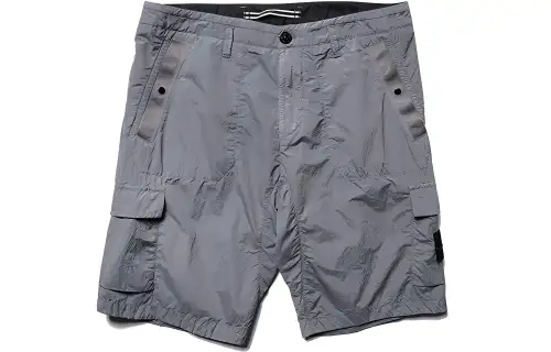 STONE ISLAND Cargo Shorts Men's Silver Gray Moderate