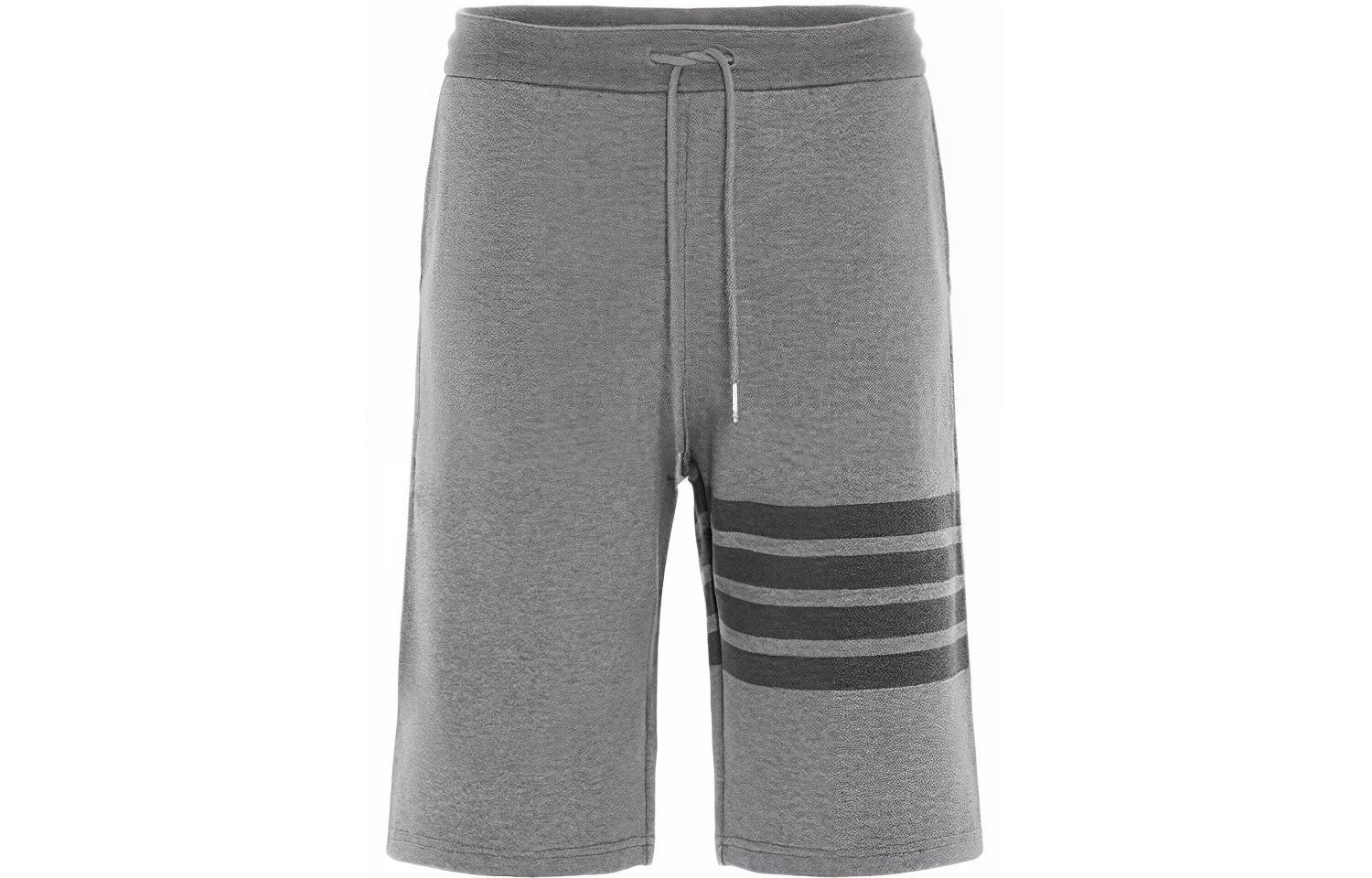 THOM BROWNE Tom Brown Striped Straight Casual Shorts Summer Men's Gray