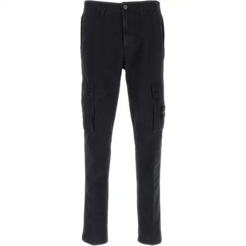 Stone Island Logo Patch Straight Leg Pants