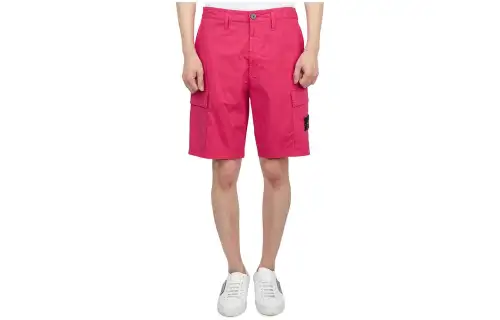 STONE ISLAND Cargo Shorts Men's Magenta