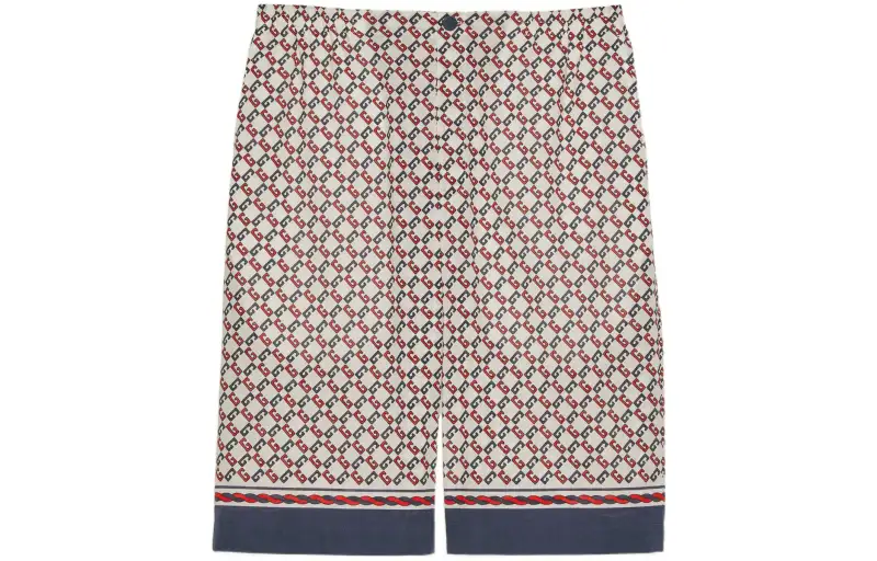【Previous Season】Geometric G print muslin shorts