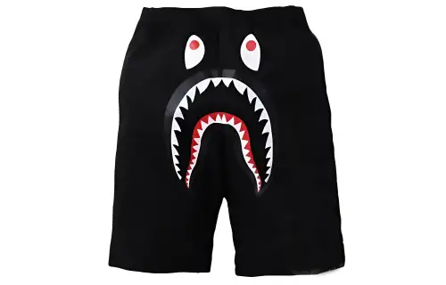A BATHING APE Shark Series Casual Shorts Men's Black