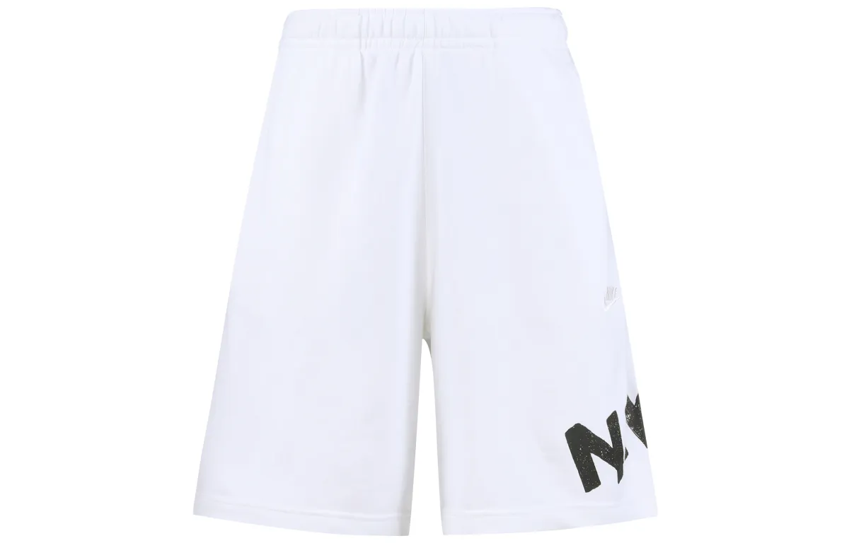 Nike Casual Shorts Men's White Moderate Straight Fit Pants