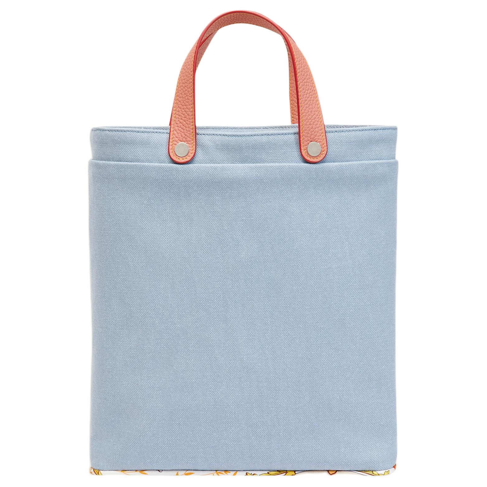 Женская сумка Hermes Canvas Tote (сине-красная)