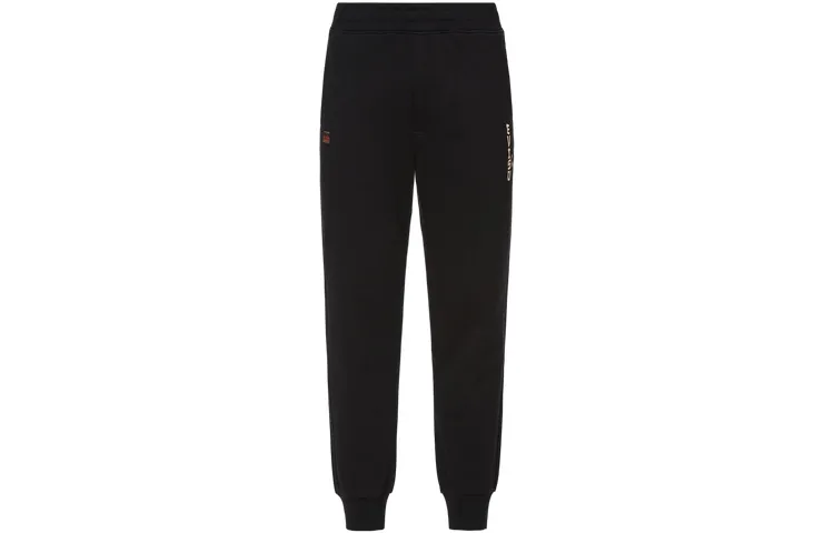 EVISU Casual Pants Men's Black Moderate Cuffed Pants