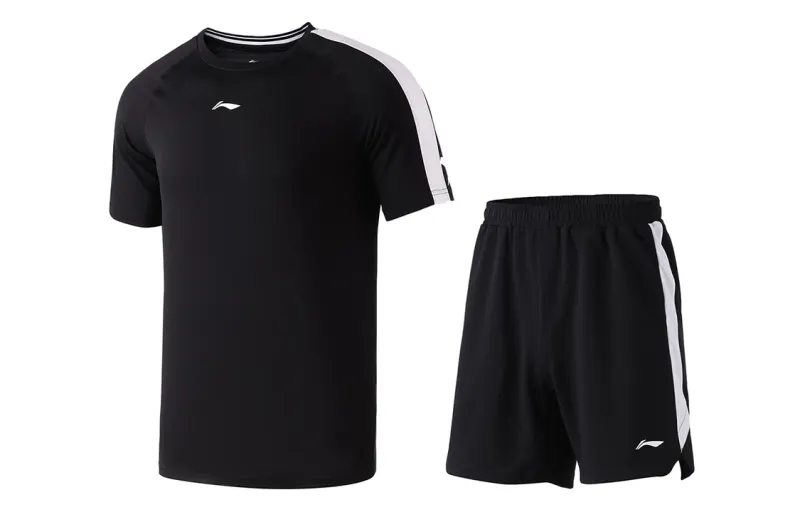 Li Ning Casual Sportswear Men's Standard Black/Standard Black Crew Neck Moderate