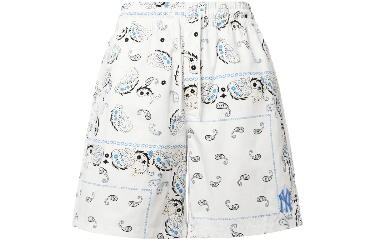MLB New York Yankees Casual Shorts Unisex Ivory White Moderate