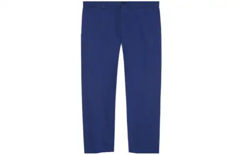 GUCCI Casual Pants Men's Blue Moderate Straight Fit Pants