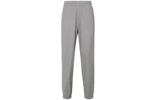 UNIQLO Solid Color Thickened Elastic Waistband With Elastic Cuff And Fleece Lined Casual Pants Men's Smoke Gray