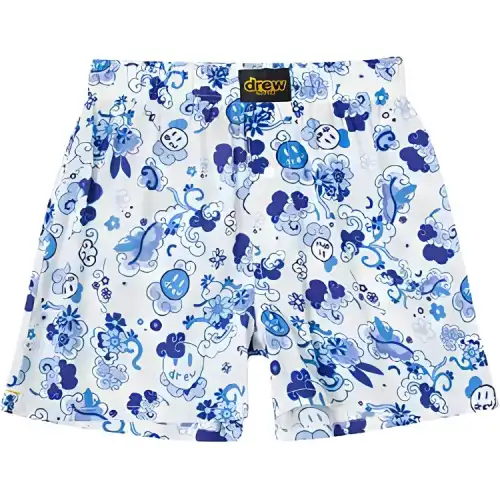 Drew house Smiley Collection Casual Shorts Unisex Danube Blue Moderate