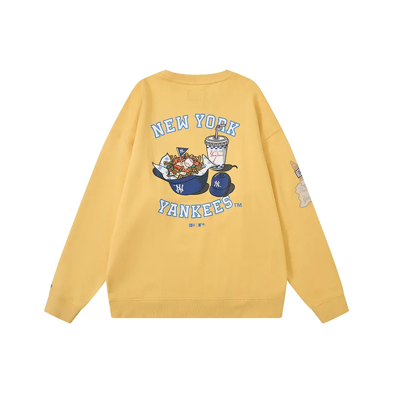 New Era Sweatshirt Unisex Cream Yellow
