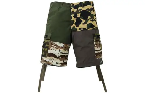 Bape Crazy Camo 6 Pocket Wide Shorts