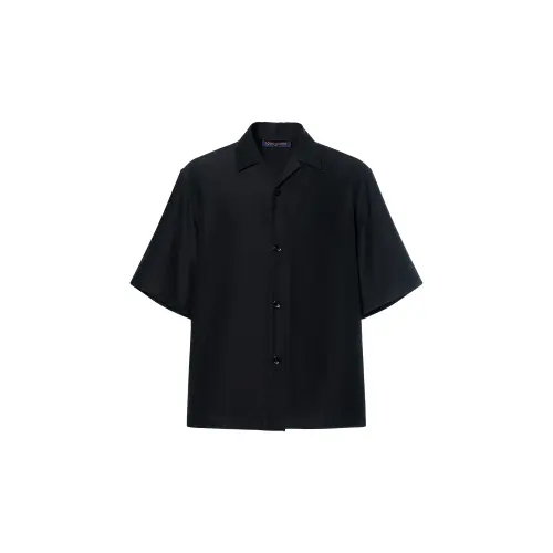 LOUIS VUITTON Mini Monogram Silk-Cotton Blend Short-Sleeved Shirt