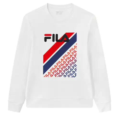 FILA Sweatshirts Men's White Crew Neck Moderate Regular