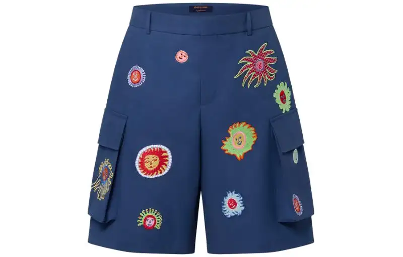 LOUIS VUITTON x Yayoi Kusama SS23 Cargo Shorts Men's Blue