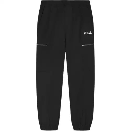 FILA ORIGINALE SS25 Fashionable, Versatile, And Comfortable With Fleece Lining Casual Pants Men's Jet Black