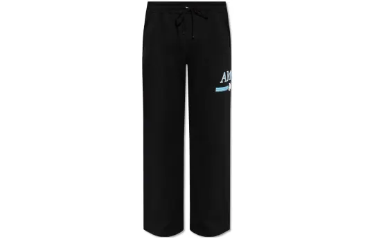 AMIRI Casual Pants Men's Black Moderate Straight Fit Pants