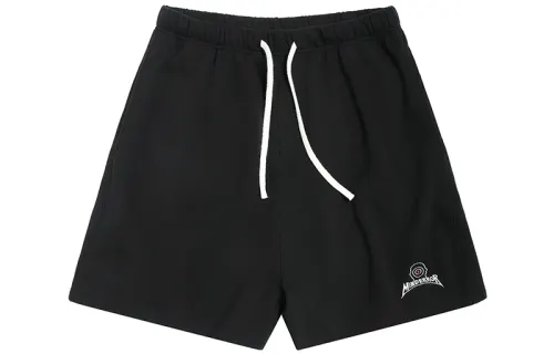 MIND ERROR Loose Fit Shorts Unisex Black
