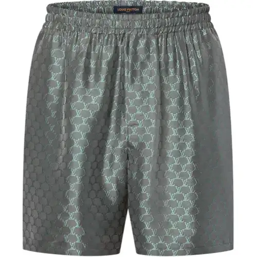LOUIS VUITTON Drawstring Jacquard Silk-Blend Shorts