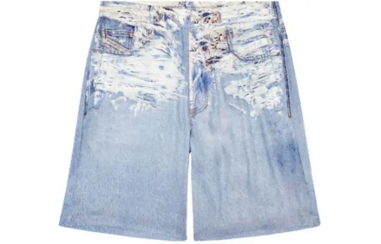 DIESEL Denim Printed Shorts