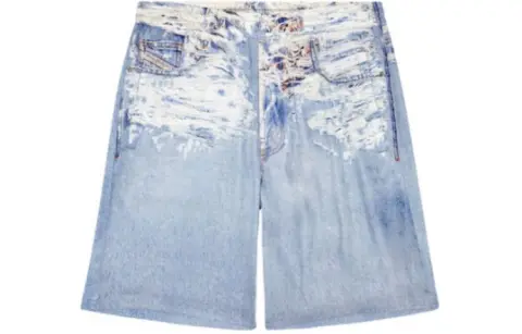 DIESEL Denim Printed Shorts