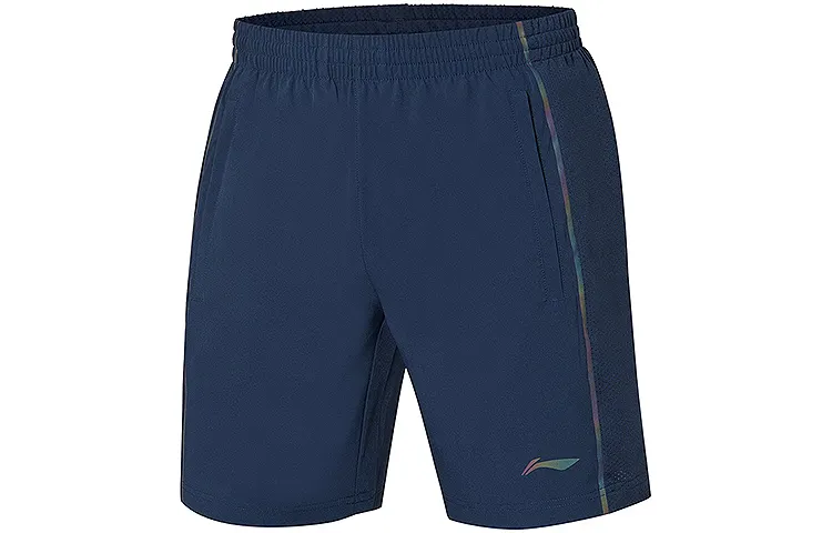 Li Ning Casual Shorts Men's Guangdong Blue Moderate