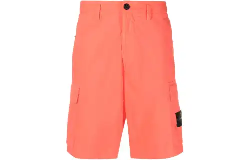 STONE ISLAND Cargo Shorts Men's Orange Moderate