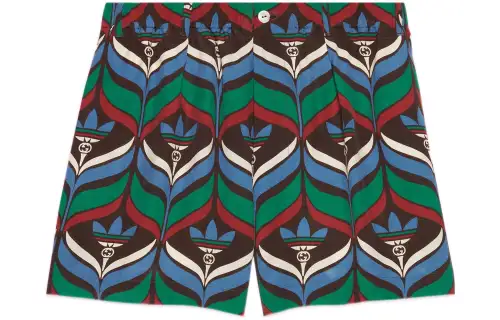 GUCCI X Adidas Trefoil Print Shorts