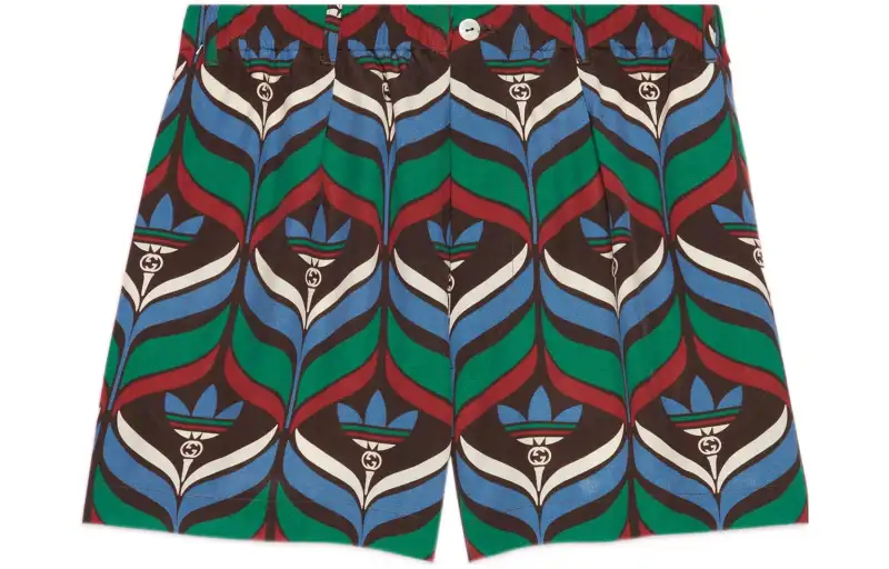 GUCCI X Adidas Trefoil Print Shorts