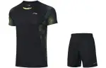 Li Ning Badminton Jersey Set Men's Black
