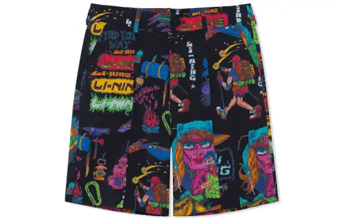Li Ning x Chinatown Market Sports Fashion Collection Casual Shorts Men's Black