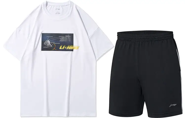 Li Ning Casual Sportswear Men's Crew Neck Moderate