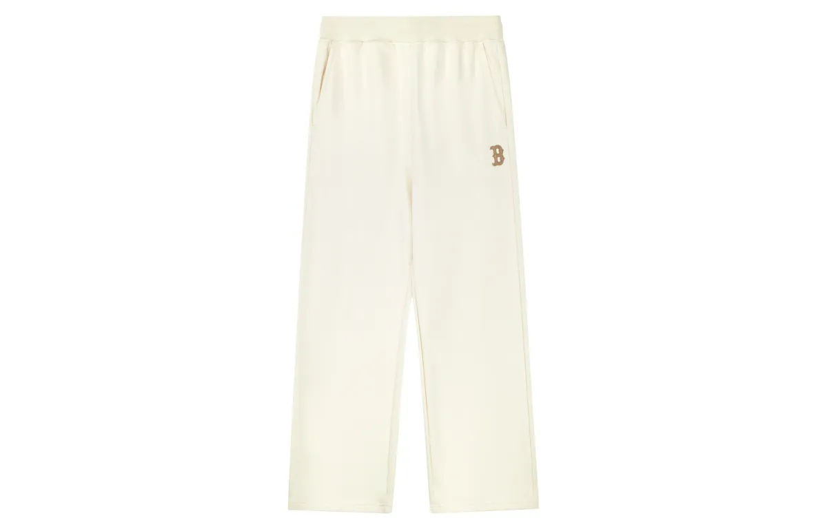 MLB Casual Pants Unisex Dark Cream Moderate Wide Leg Pants