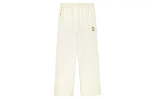 MLB Casual Pants Unisex Dark Cream Moderate Wide Leg Pants