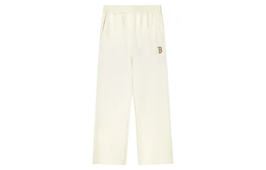MLB Casual Pants Unisex Dark Cream Moderate Wide Leg Pants