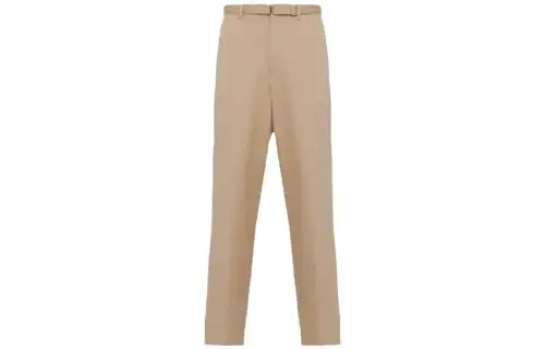 PRADA Casual Pants Men's Khaki Moderate Straight Fit Pants