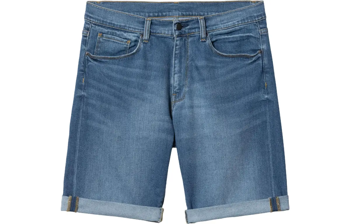 Carhartt WIP Denim Shorts Men's Blue Moderate Straight Fit Pants