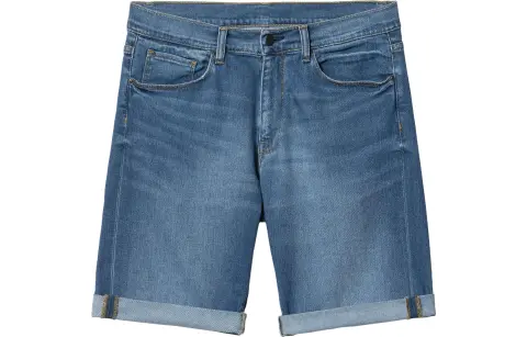 Carhartt WIP Denim Shorts Men's Blue Moderate Straight Fit Pants