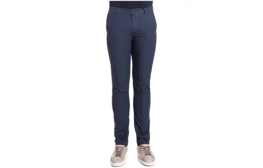 KENZO Casual Pants Men's Blue Moderate Straight Fit Pants