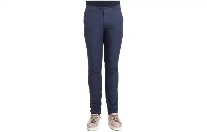 KENZO Casual Pants Men's Blue Moderate Straight Fit Pants
