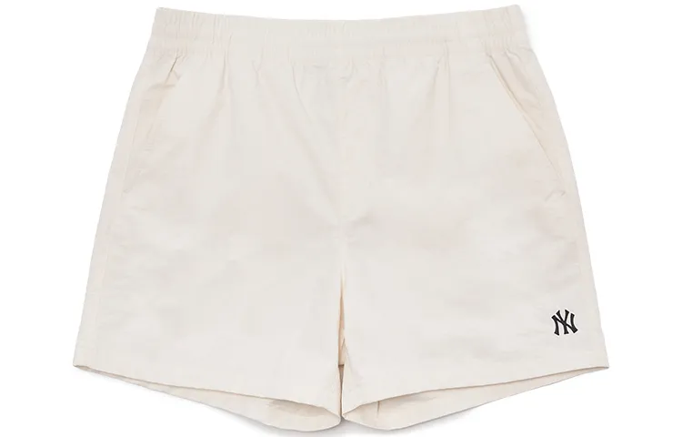 MLB New York Yankees Casual Shorts Unisex Cream Moderate