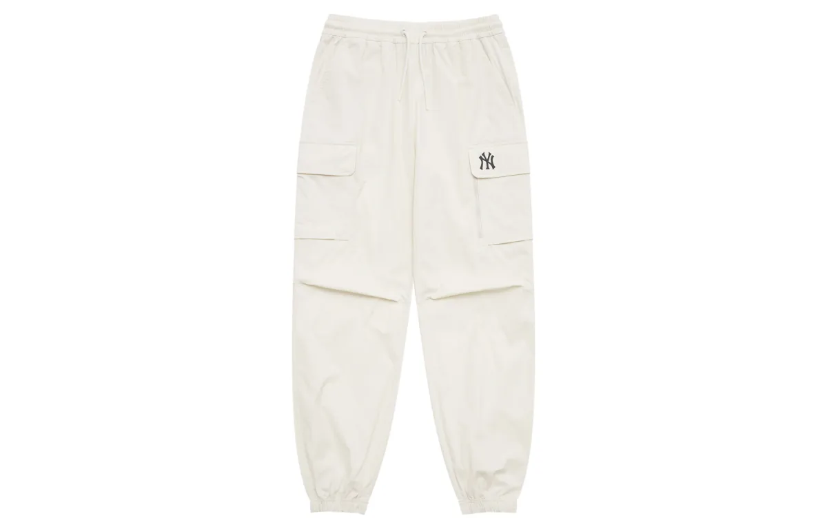 MLB New York Yankees Basic Collection SS25 Casual Pants Unisex Linen Cream