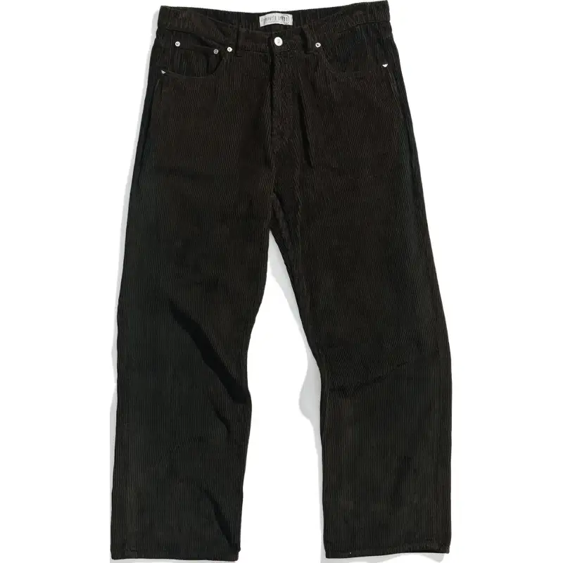 OUR LEGACY FW24 A.1 WORK SHOP CRAFT series corduroy rivet design loose straight casual pants men's brown