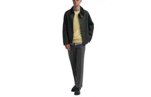UNIQLO Suit Pants Men's Dark Gray Moderate