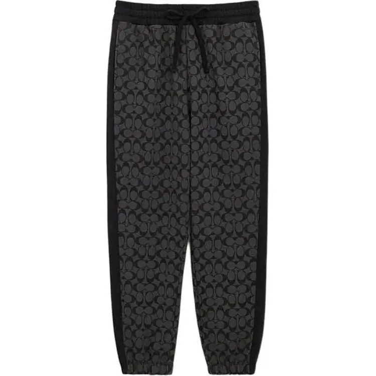 COACH SS24 Casual Pants Men's Charcoal Gray