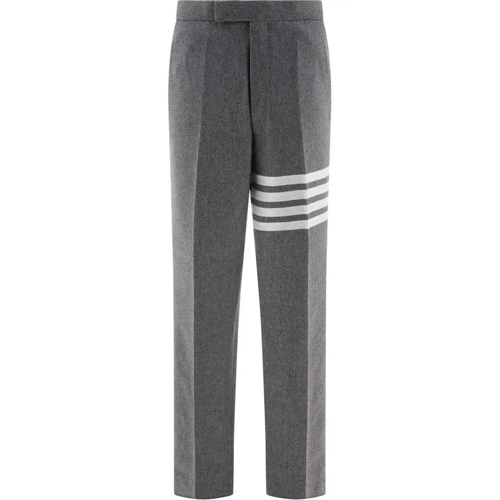 THOM BROWNE 4 Bar Stripe Detailed Flannel Trousers