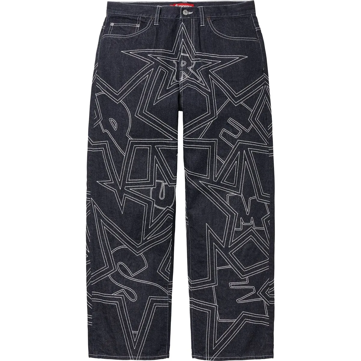 Supreme Stars Topstitch Baggy Jean