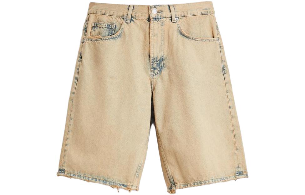 ZARA Denim Shorts Men's Gold Moderate