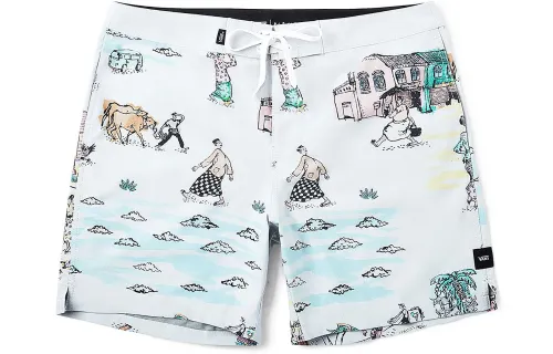 Vans Casual Shorts Men's White Moderate